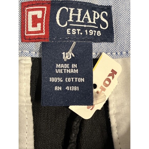 New Chaps Boys Black Corduroy Pants School Church Size 10 - Picture 2 of 5